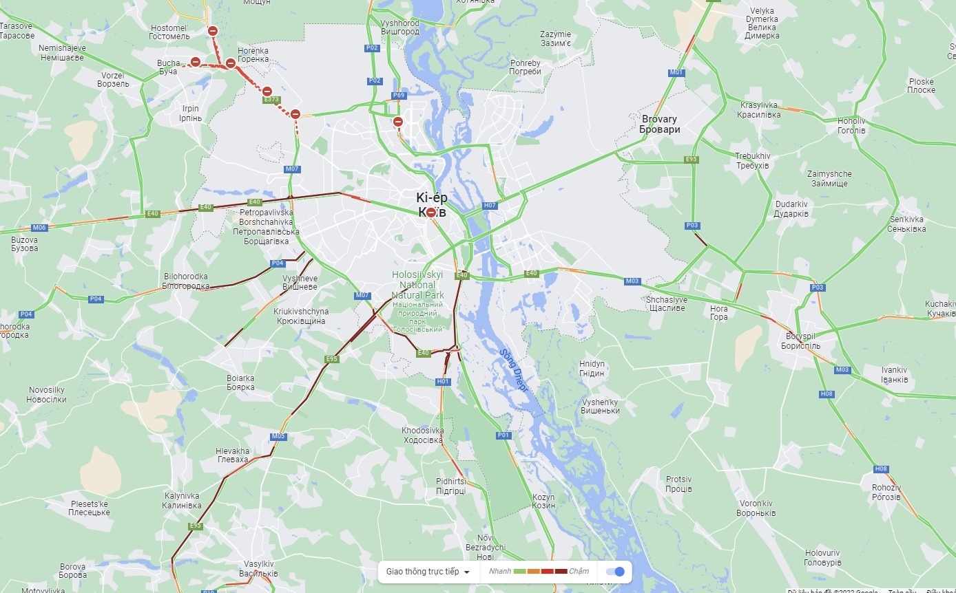 Huong di tan cua nguoi dan Ukraine tren Google Maps anh 1