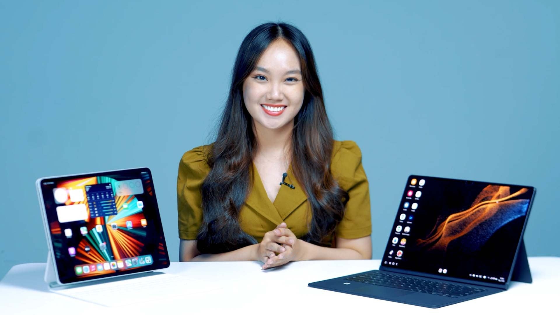 iPad Pro M1 va Tab S8 Ultra: Chiec tablet nao thay the duoc laptop? hinh anh