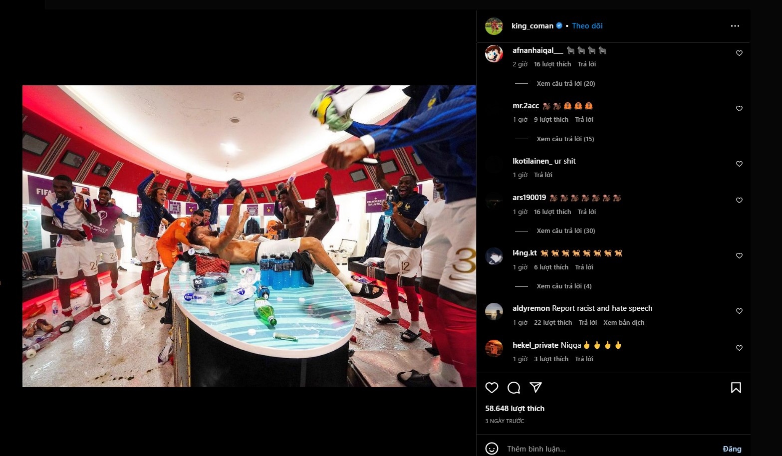 cau thu Phap,  bi tan cong anh 1