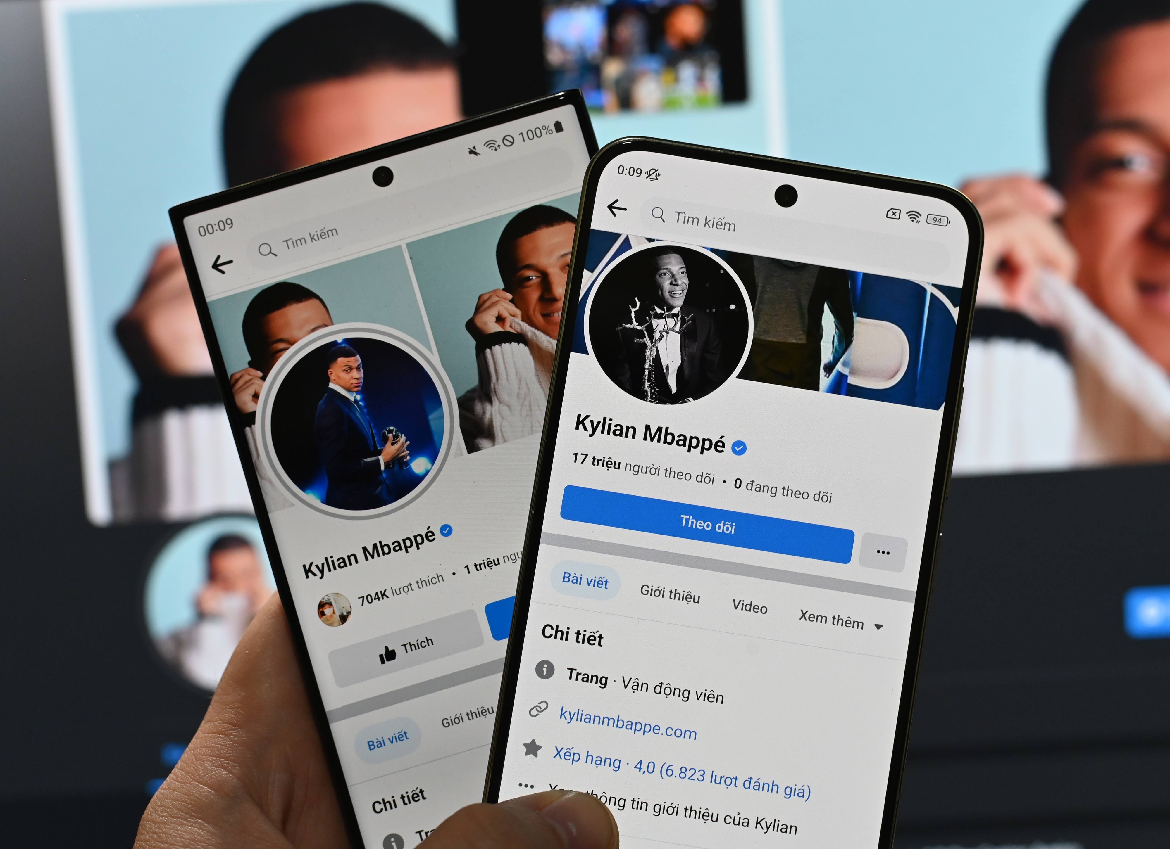 Fanpage co tick xanh gia mao Mbappe duoc quan ly boi nguoi Viet hinh anh