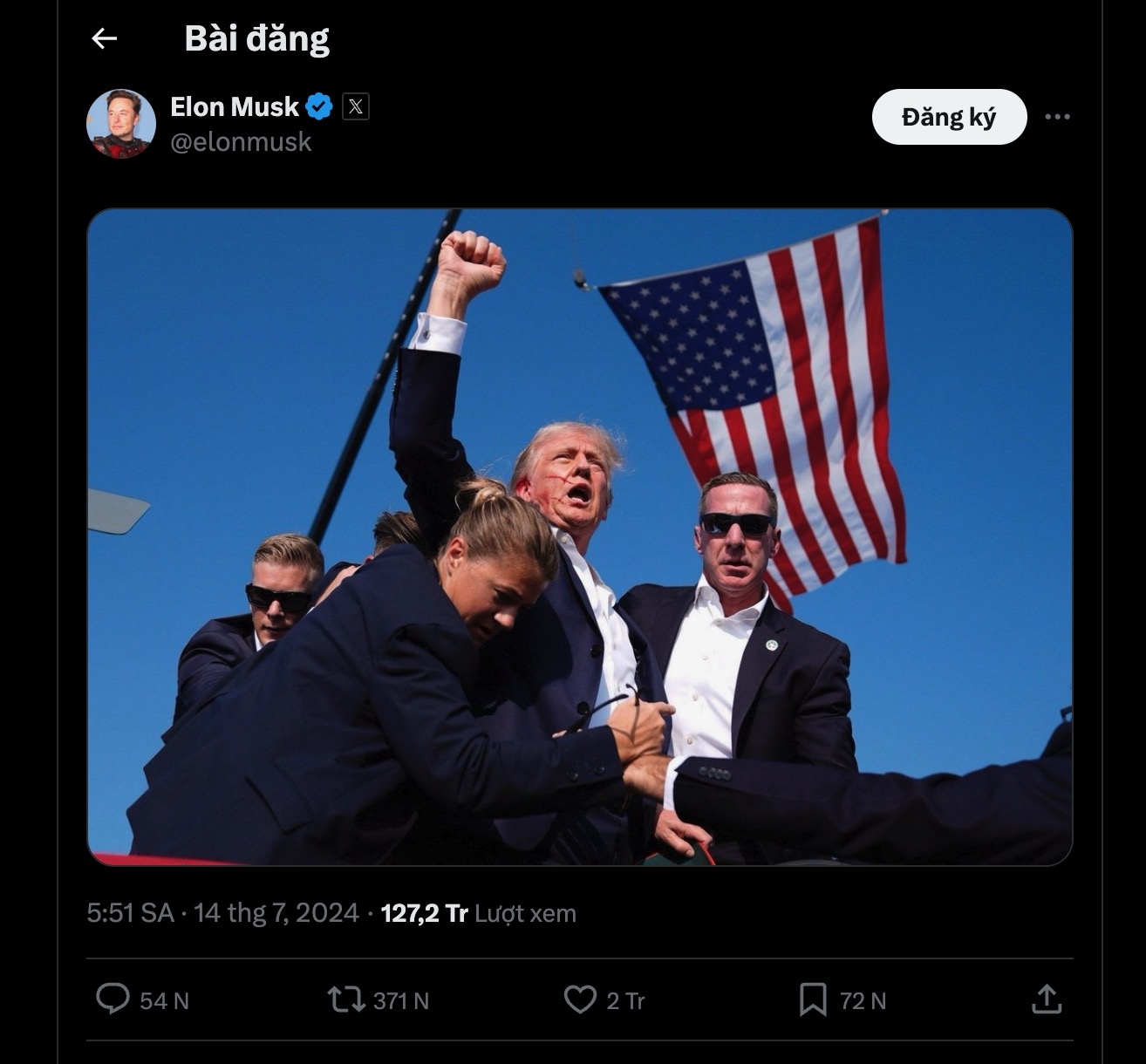 Buc anh gay sot trong ngay ong Trump bi am sat hut hinh anh