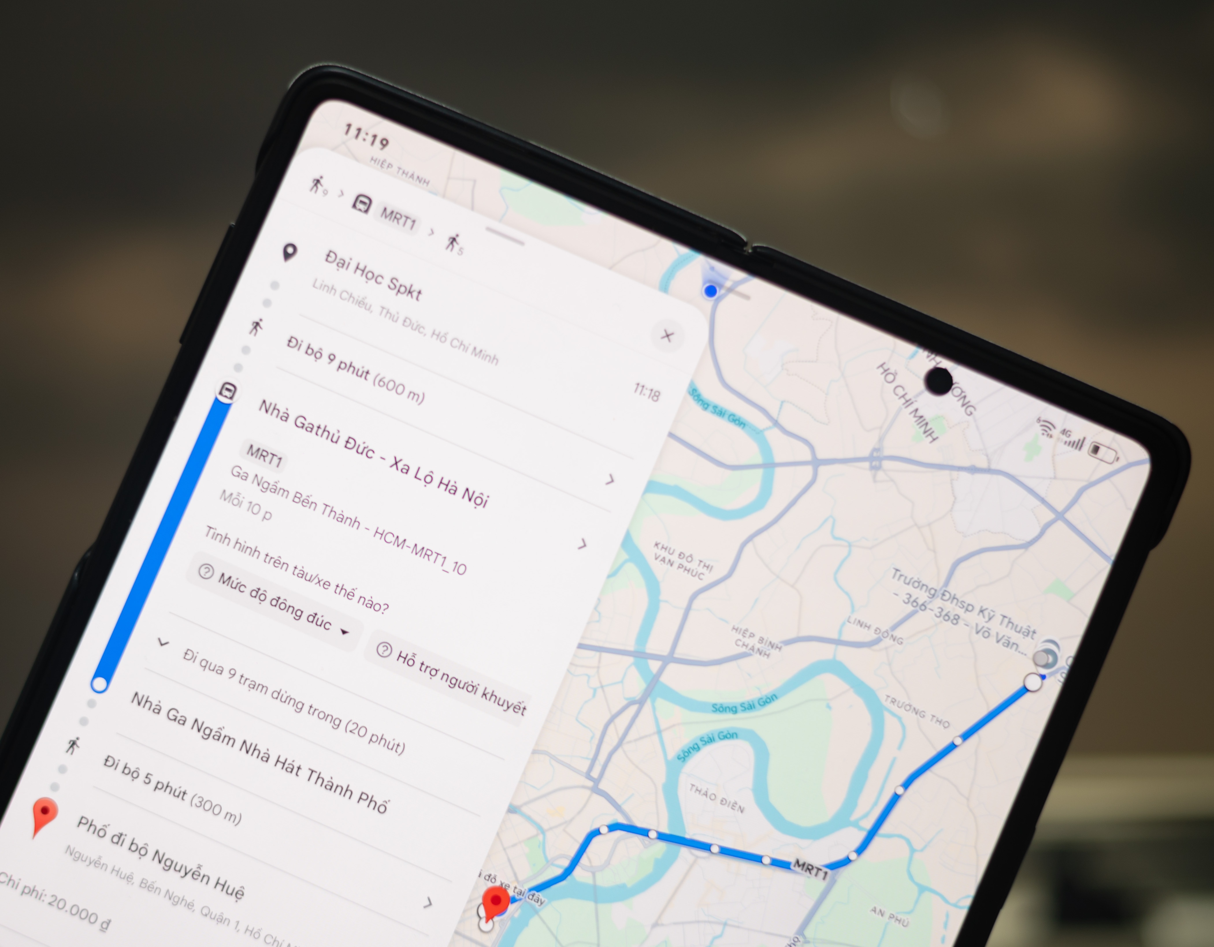 Da co the dung Google Maps de tra tuyen metro so 1 hinh anh