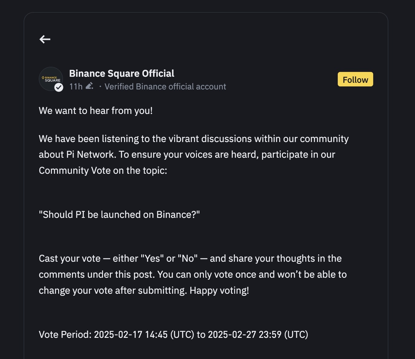 Pi len Binance anh 1