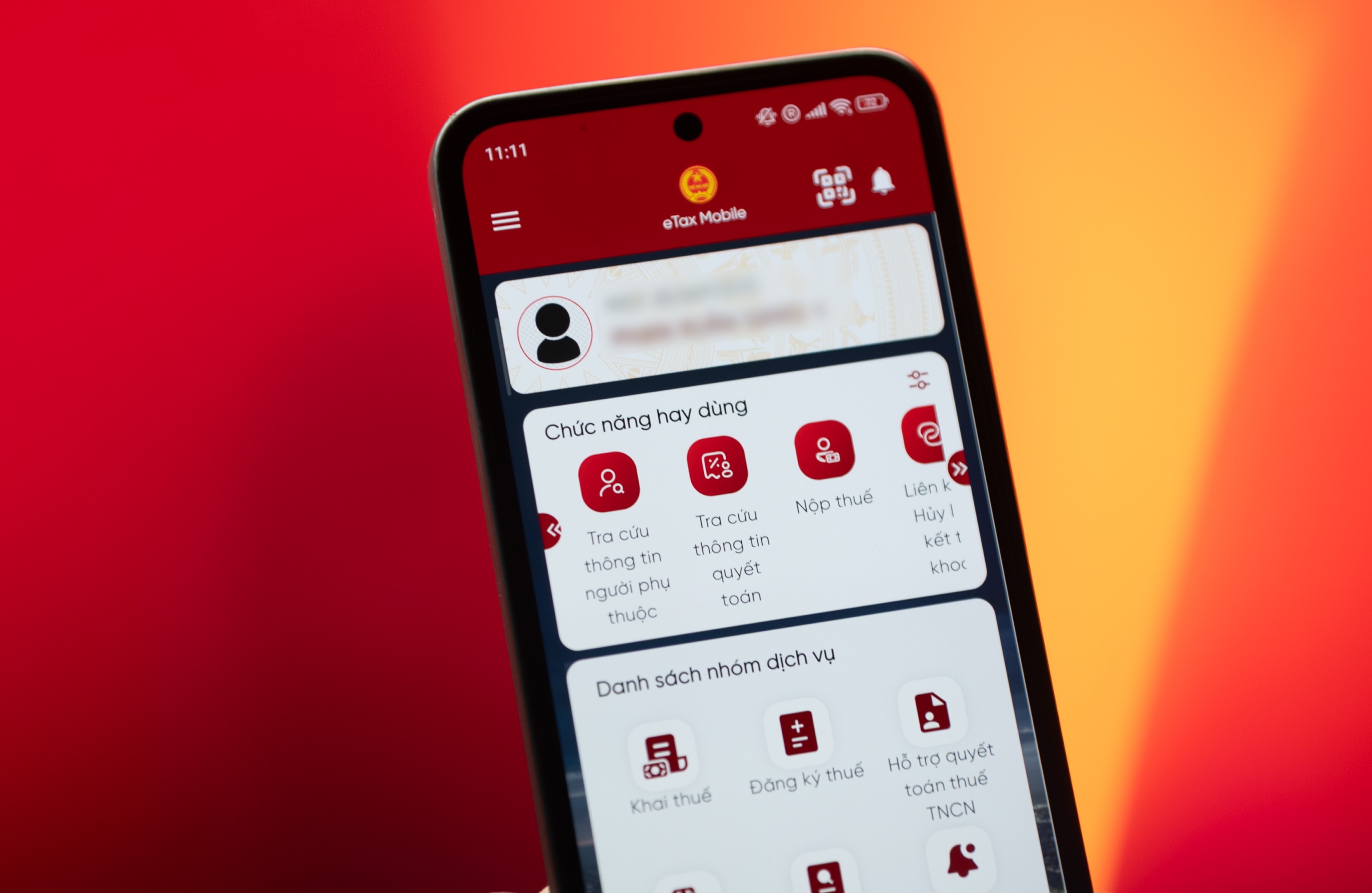 Huong dan thay ma so thue bang so CCCD tren eTax Mobile hinh anh