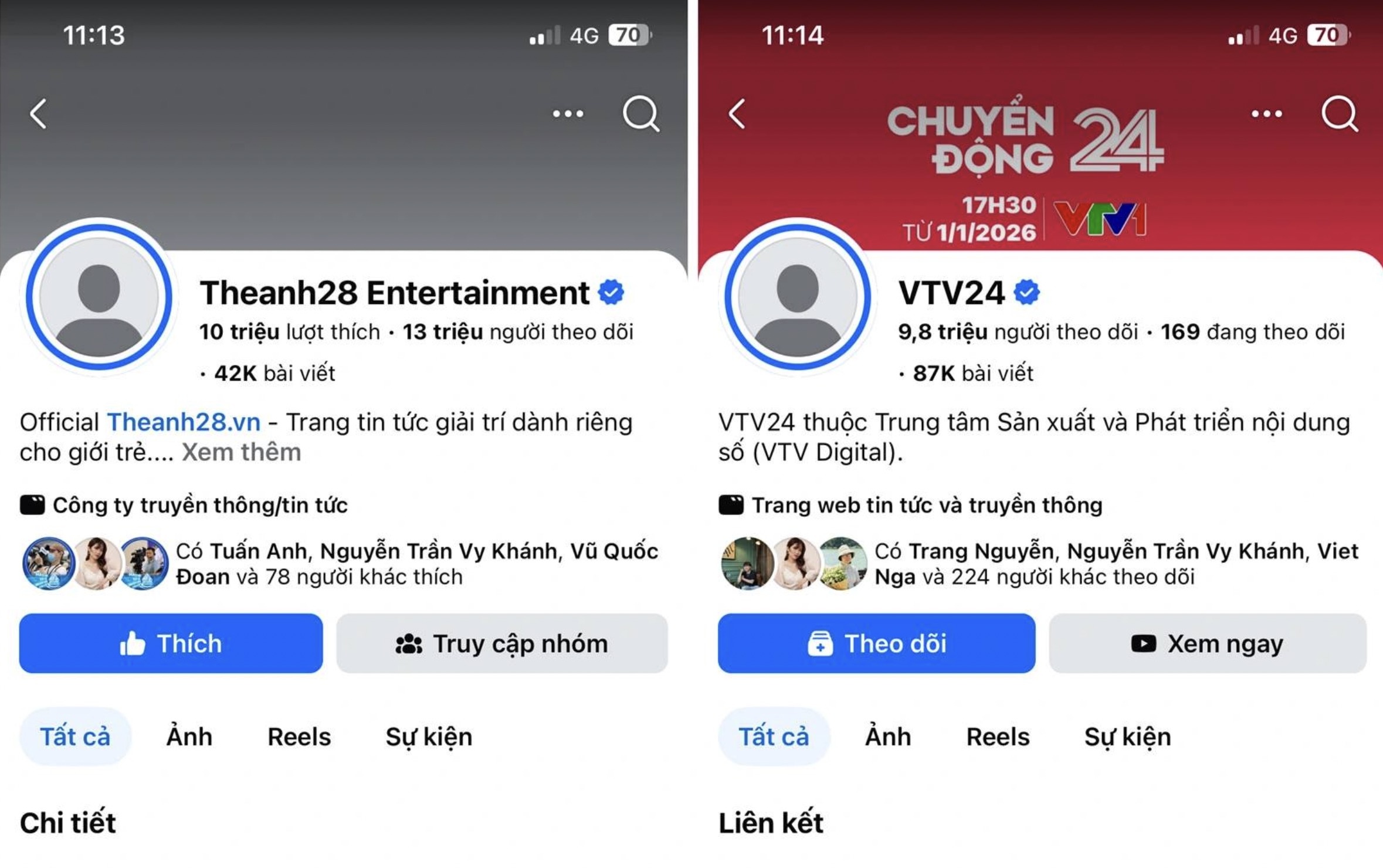 Facebook The Anh 28, VTV24, Do Mixi bien mat hinh anh