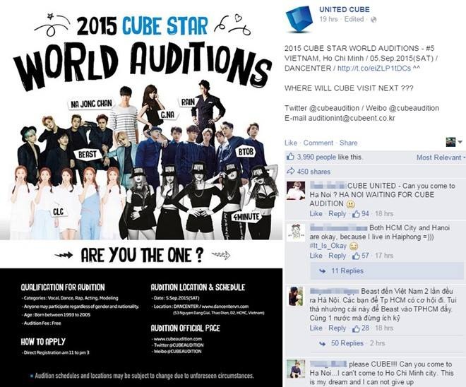 Cube Entertainment thông báo về kế hoạch tuyển thực tập sinh Việt Nam