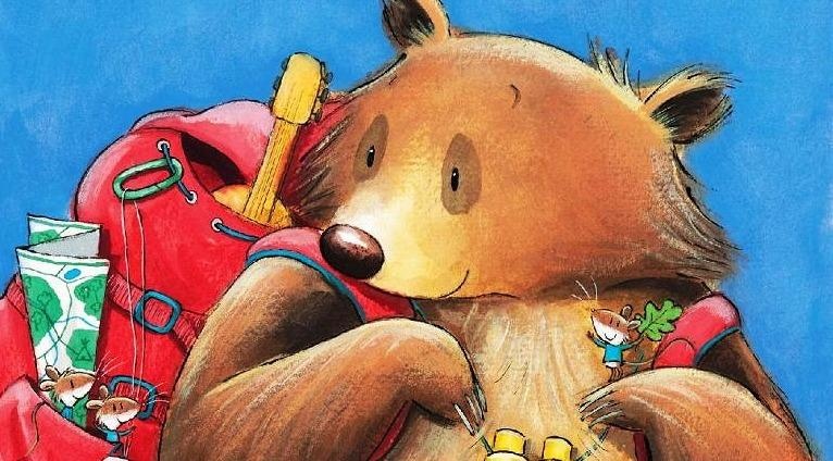 Gau Boris cung be den truong hinh anh