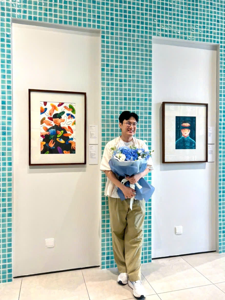 tranh mau nuoc tuan pham, Ban da gap Tuan Pham, Have you met Tuan Pham, Lotte Mall West Lake,  Lotte Mall Tay Ho, trien lam Tuan Pham,  hoa si Tuan Pham anh 1