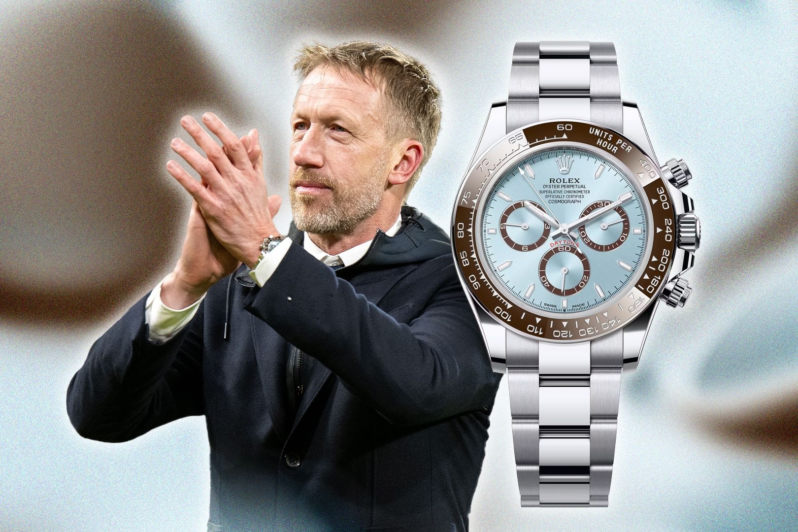 Graham Potter deo Rolex 'bang gia' an mung ve World Cup cua Thuy Dien hinh anh