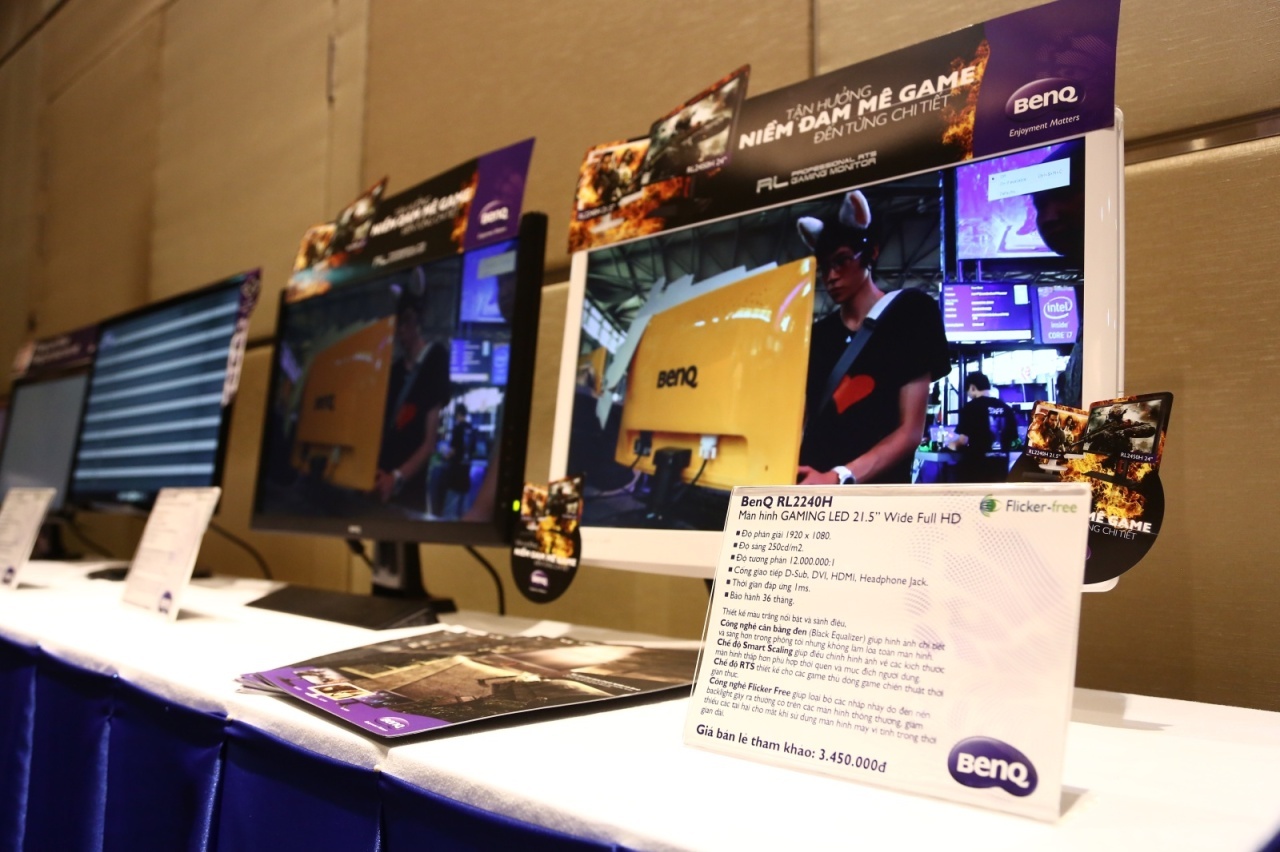 BenQ ra mat LCD Flicker-free va may chieu Full HD khong day hinh anh