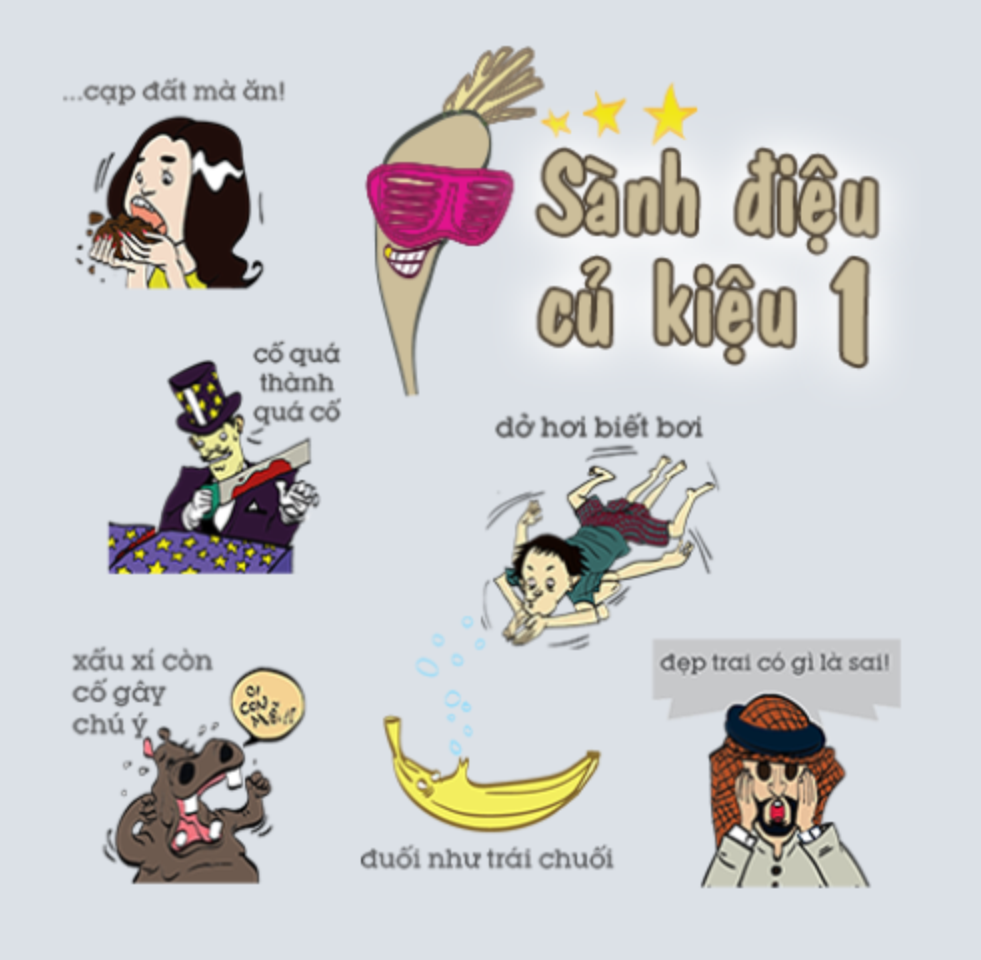 Sao Viet ngo nghinh trong bo sticker moi tren Zalo hinh anh