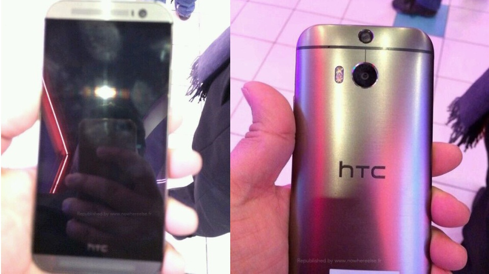 Anh HTC One 2 phien ban mau vang co camera kep hinh anh