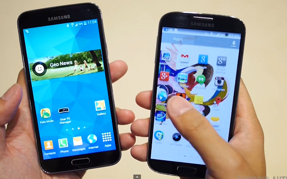 Galaxy S5 do man hinh voi Galaxy S4 hinh anh