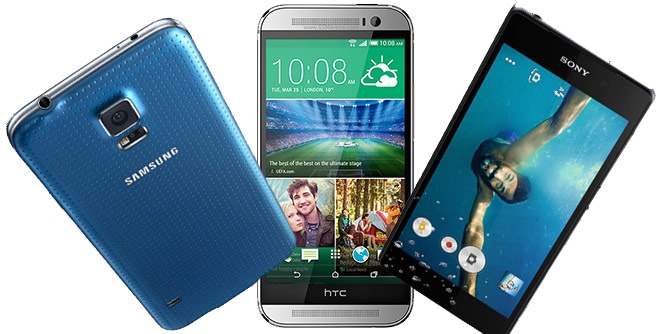 Bo ba Galaxy S5, HTC One M8 va Xperia Z2 do cau hinh hinh anh