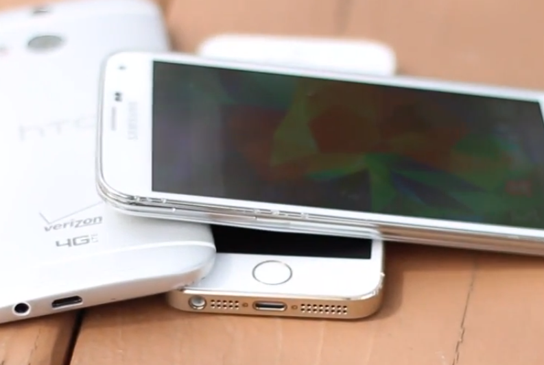 HTC One M8 thu do ben voi iPhone 5S va Galaxy S5 hinh anh