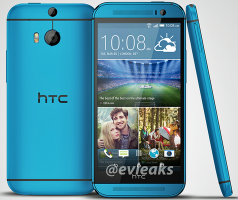 HTC One M8 sap co phien ban mau xanh lam hinh anh