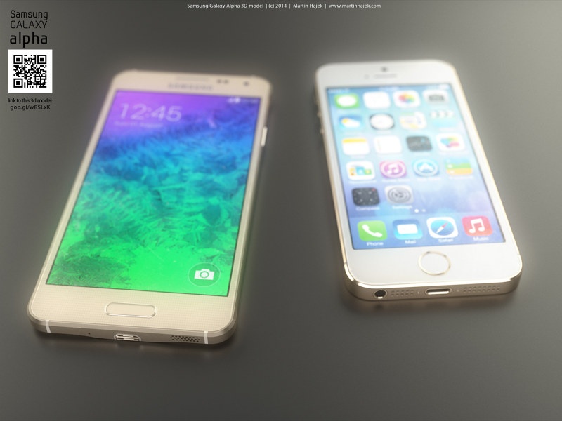 iPhone 6 va Galaxy Alpha vien kim loai do thiet ke hinh anh