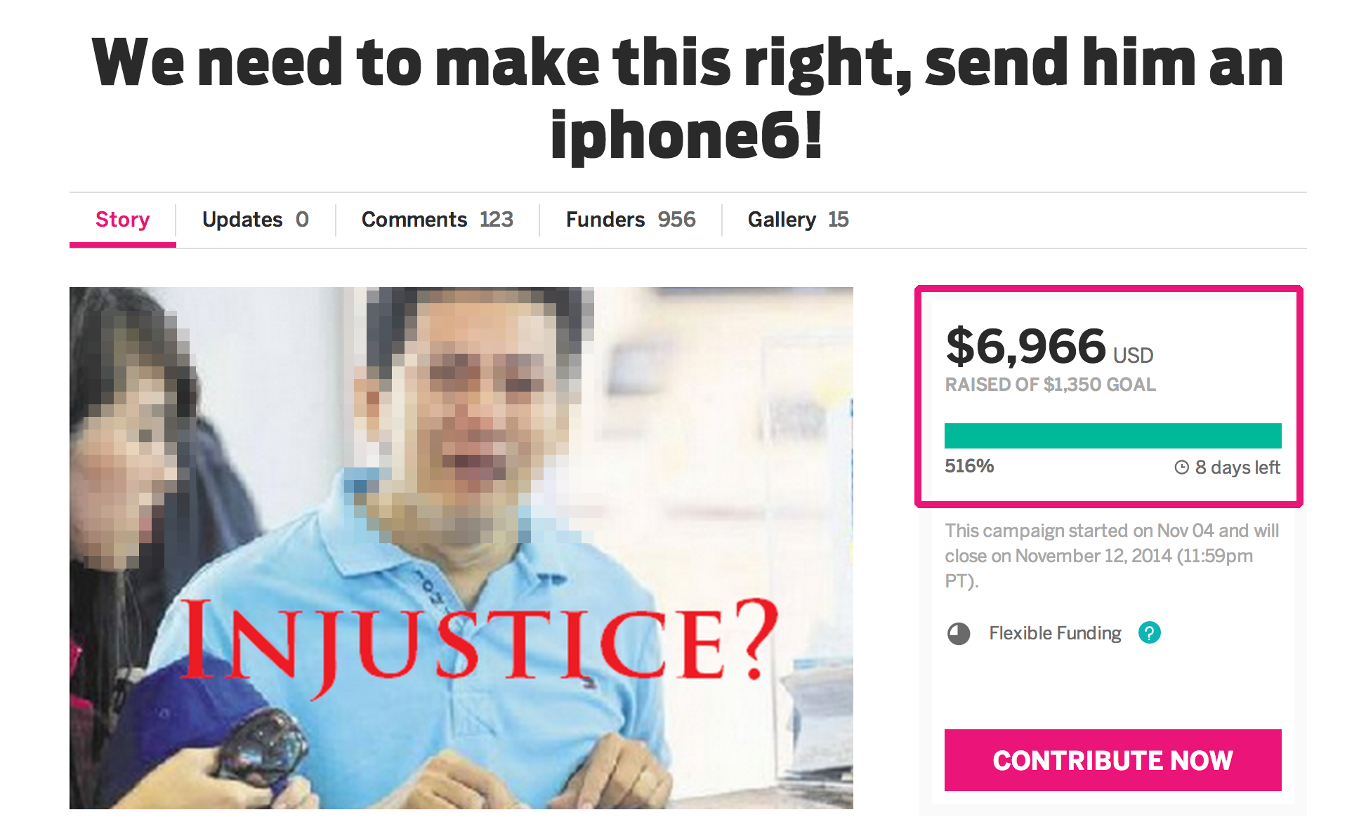 Số tiền đóng góp cho hai du khách người Việt đã có thể mua được 4 chiếc iPhone 6 128 GB.