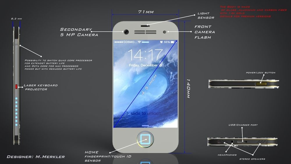 Y tuong iPhone 8 ham ho theo phong cach Iron man hinh anh