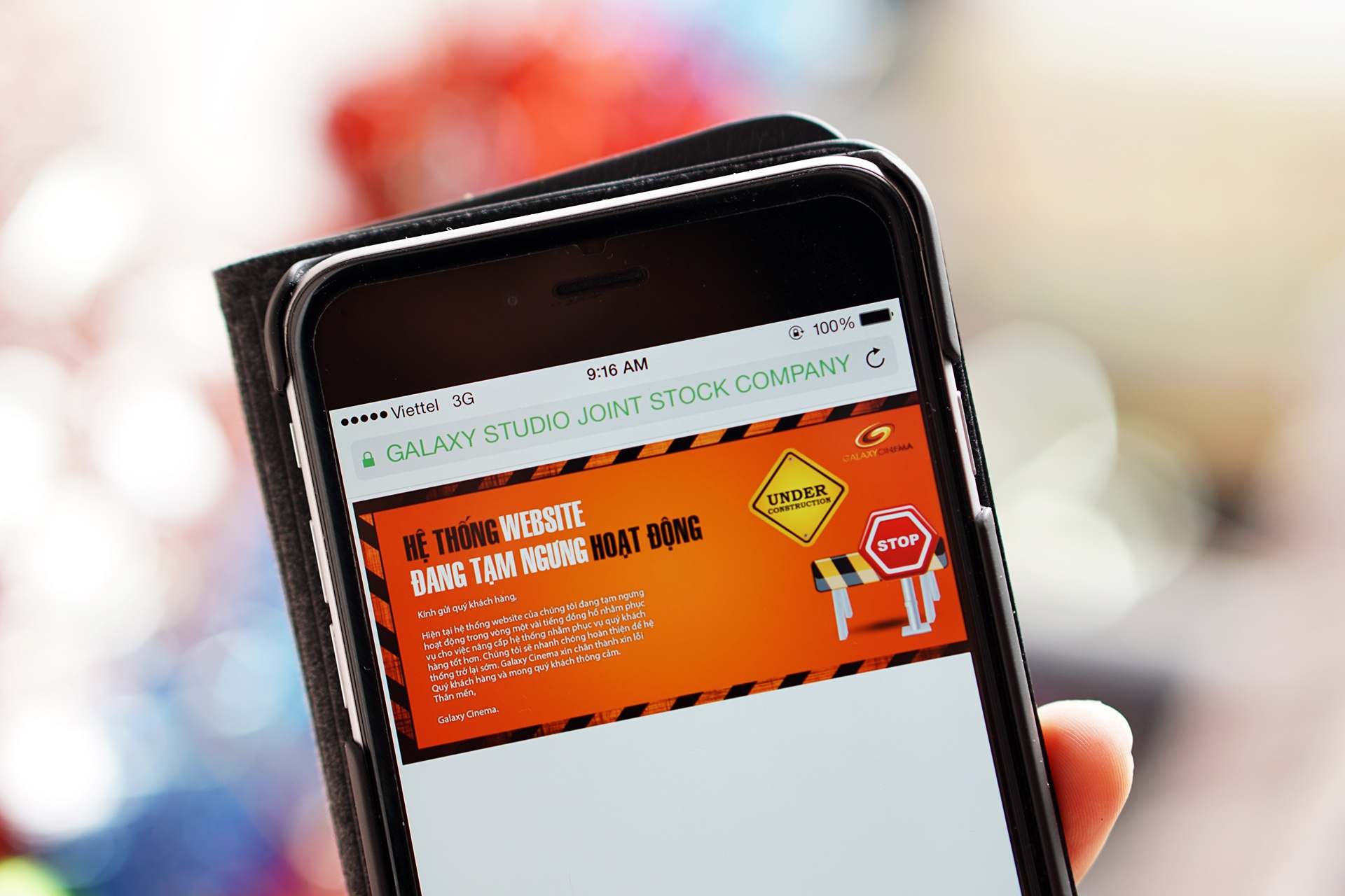 Trang web cua he thong rap phim Galaxy gap su co hinh anh