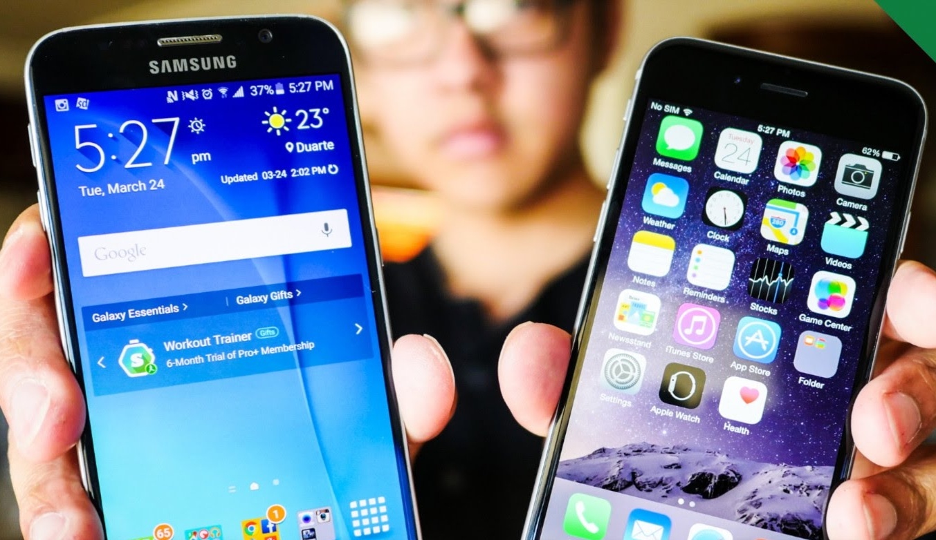 Galaxy S6 va iPhone 6 Plus do anh chup dem hinh anh
