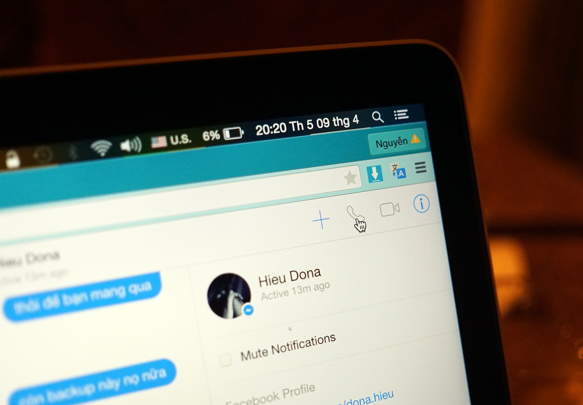 Chat video qua Facebook Messenger nen web o Viet Nam hinh anh