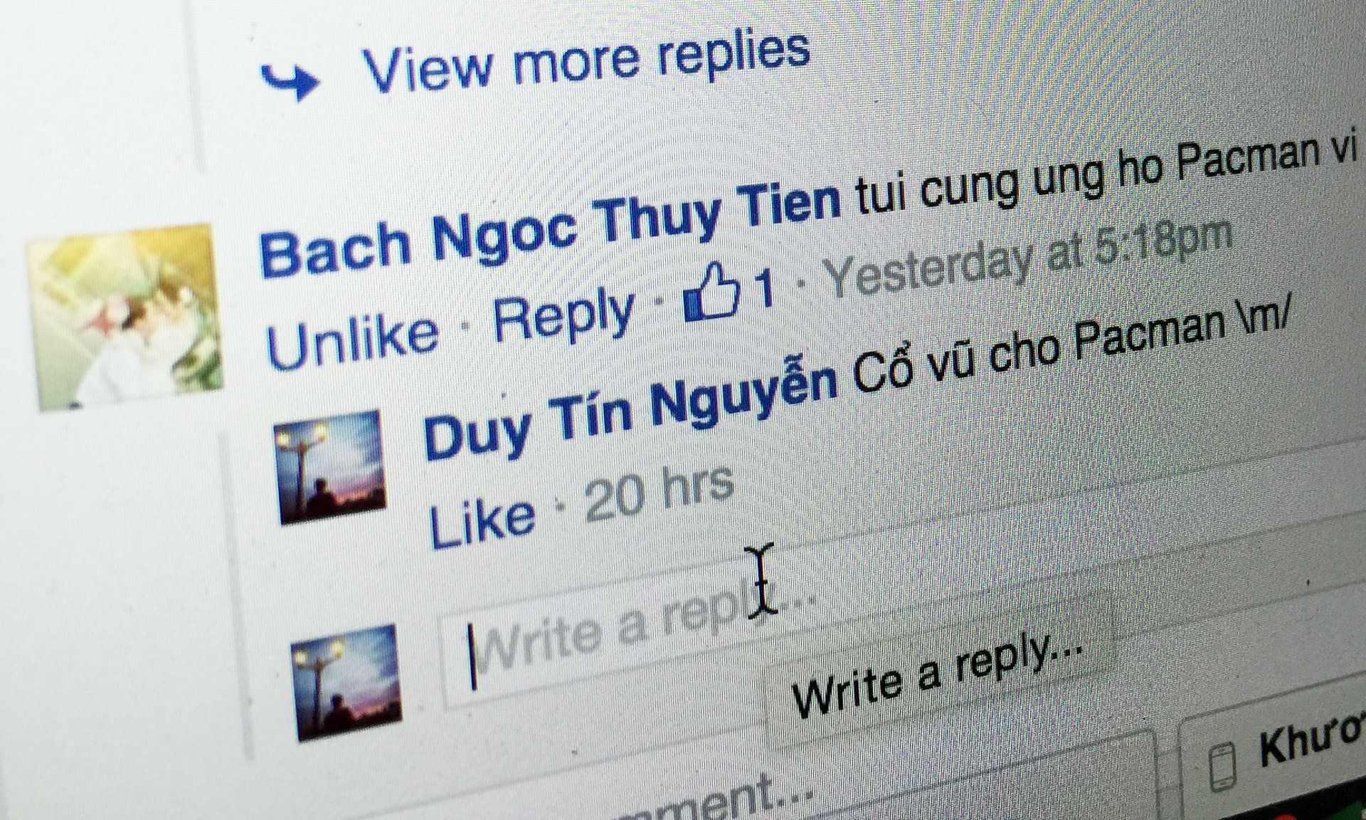 Facebook tai VN dang cap nhat tinh nang tra loi binh luan hinh anh