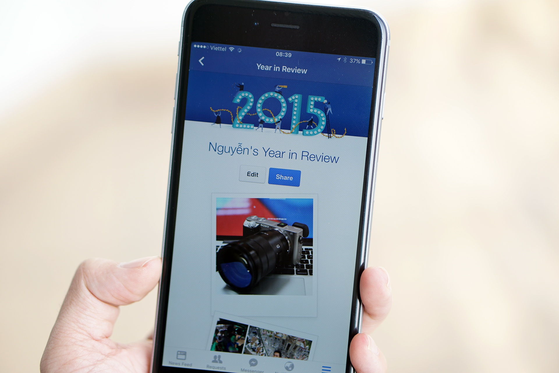 Facebook ra cong cu tong ket mot nam da qua hinh anh