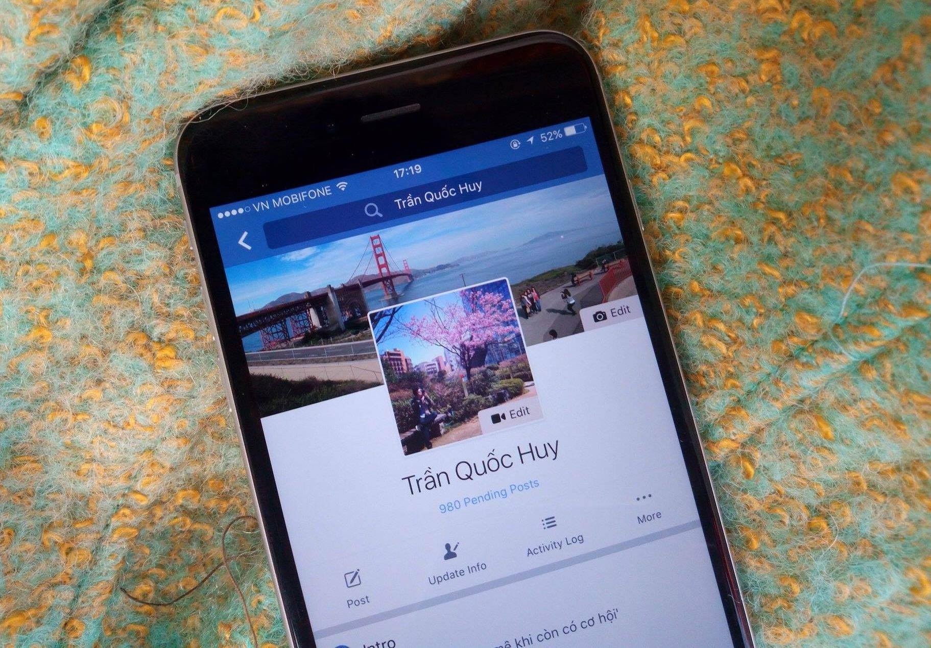 Facebook doi anh dai dien chinh giua tren di dong hinh anh