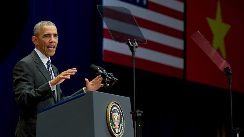 Cong nghe giup Obama dien thuyet khong can nhin giay hinh anh
