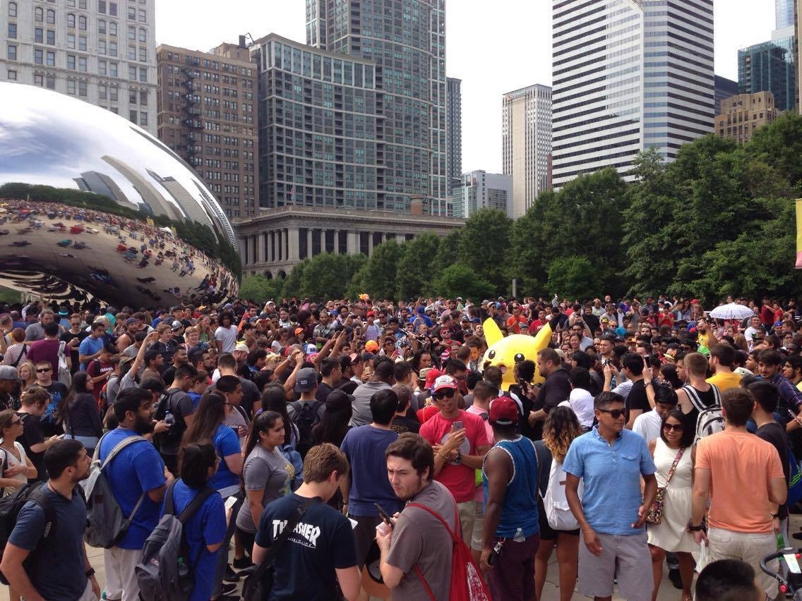 Hang nghin nguoi My tu hop o Chicago de bat Pokemon hinh anh