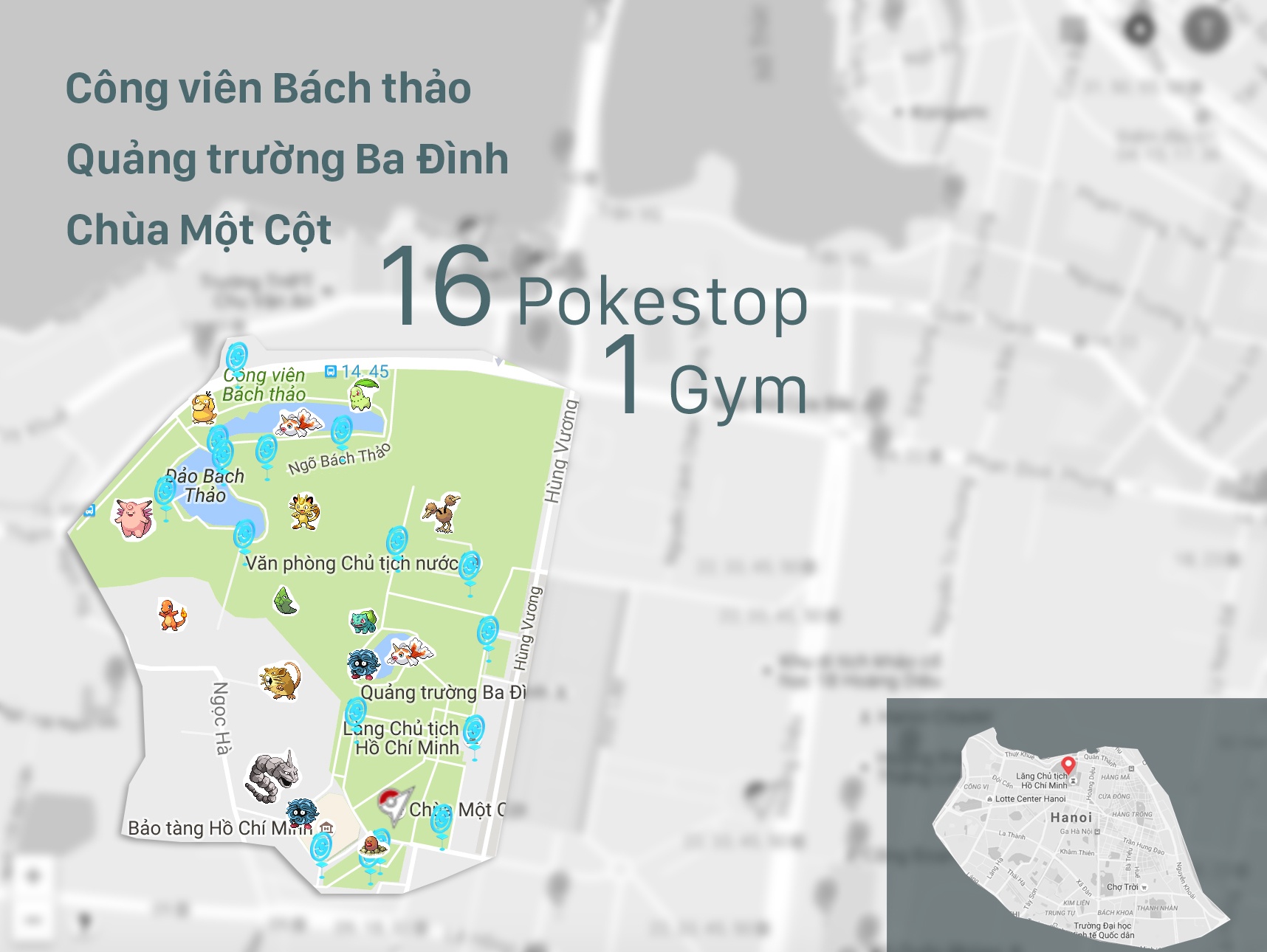 dia diem tap trung nhieu Pokemon tai Viet Nam anh 1