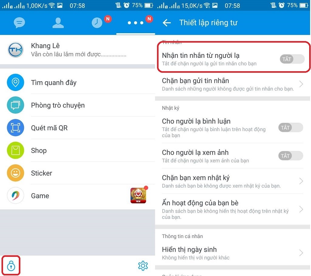 rieng tu tren Zalo anh 1