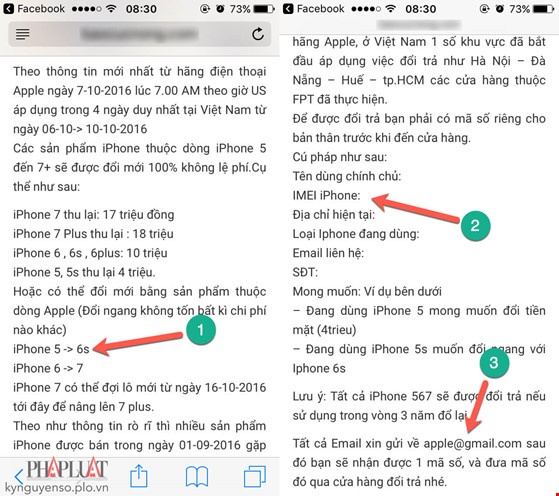 doi iPhone cu lay iPhone moi anh 1