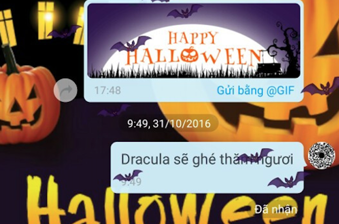 Cach 'nhat ma' ban be tren Zalo trong le Halloween hinh anh