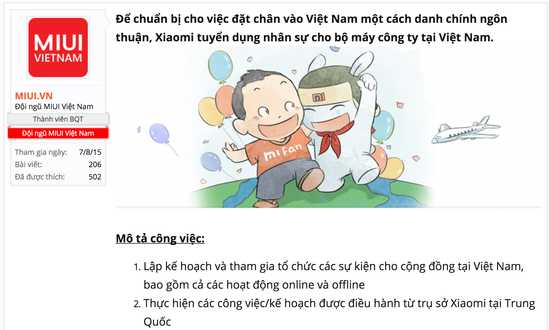 Xiaomi tuyển dụng ảnh 1 Xiaomi tuyen dung anh 1
