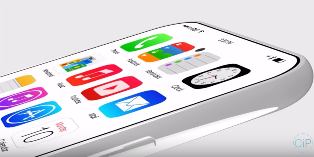 Thiet ke iPhone 8 camera kep theo chieu ngang, co ban mau trang hinh anh