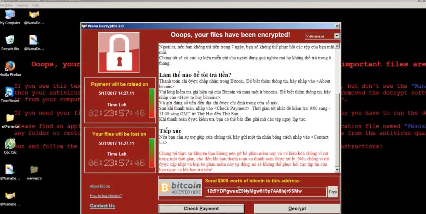 Chay thu WannaCry tren may tinh hinh anh