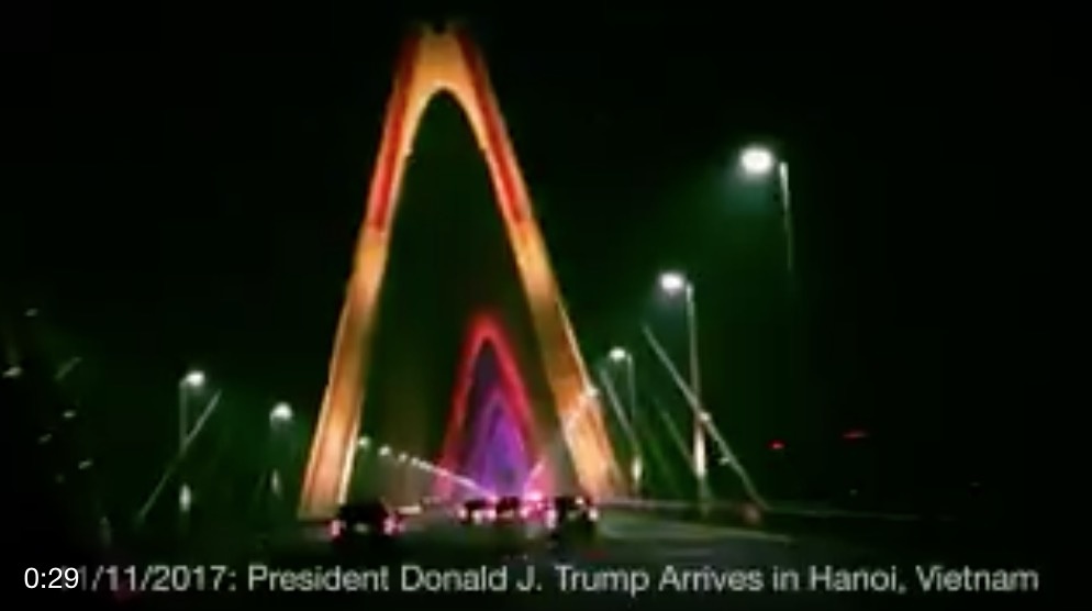 Cau Nhat Tan o Ha Noi xuat hien tren Instagram tong thong My hinh anh