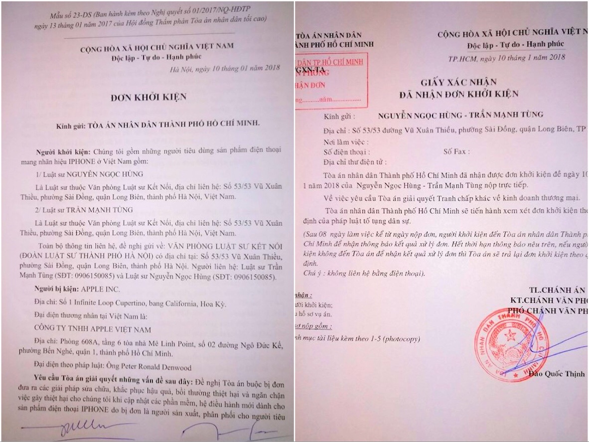 Luật sư Việt Nam chuẩn bị kiện Apple ảnh 1 Luat su Viet Nam chuan bi kien Apple anh 1