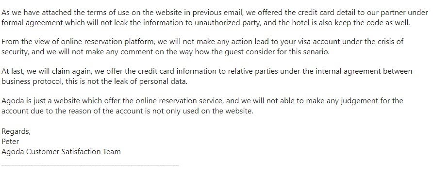 Agoda,  Booking bi to de lo so the tin dung anh 2