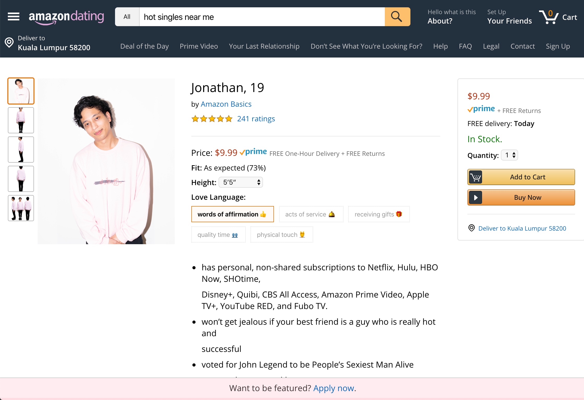 website ban nguoi yeu amazon dating anh 1