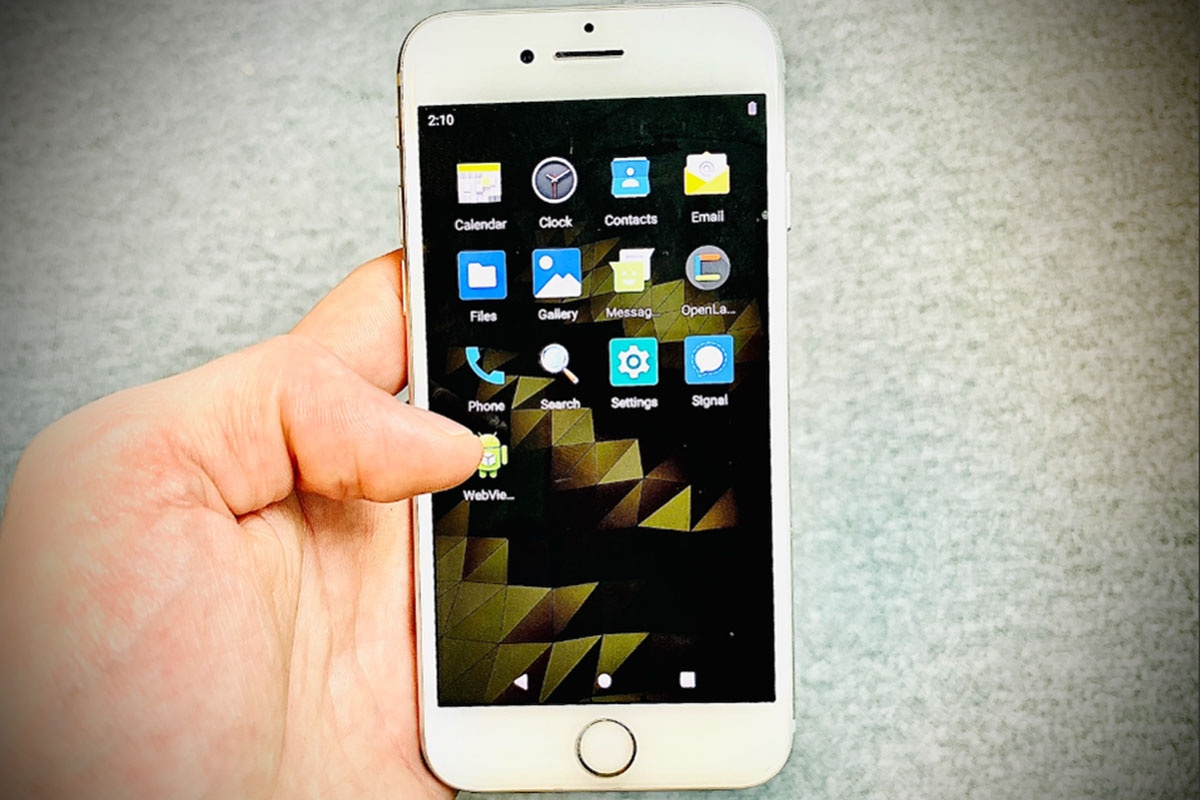 Da cai duoc Android len iPhone hinh anh