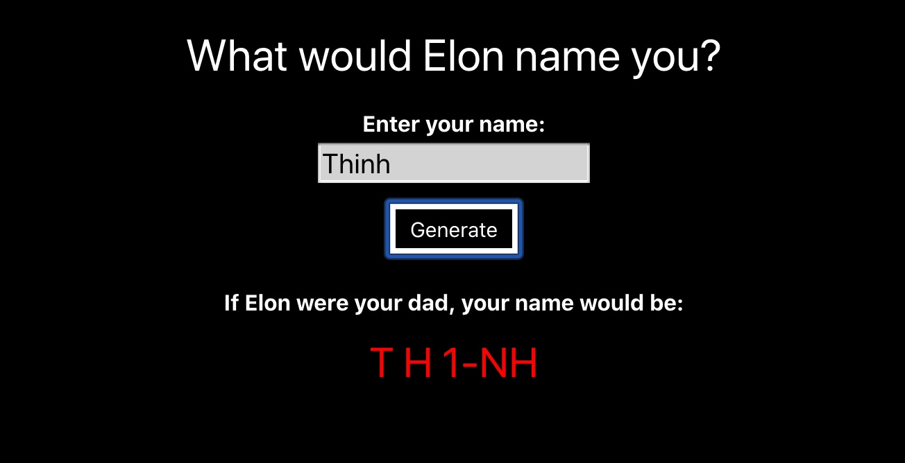 ten cua ban la gi neu la con cua elon musk anh 1