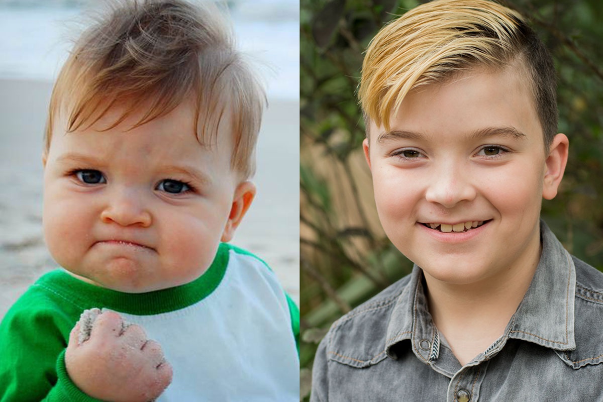 Nhan vat chinh trong meme 'cau be thanh cong' gio ra sao? hinh anh