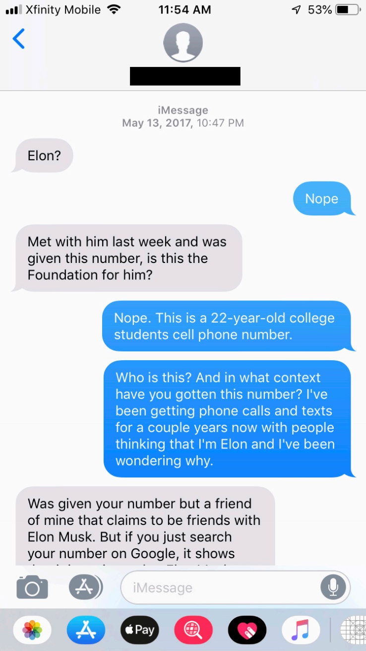 co gai bi lam phien vi dung so dien thoai cu cua elon musk anh 2