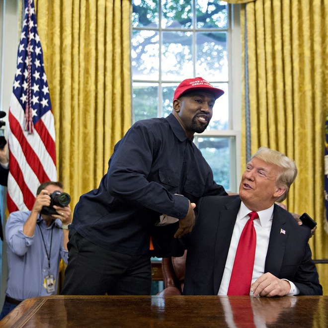 Kanye West,  Donald Trump Rushmore,  My,  Tong thong,  tranh cu,  bau cu,  Make America Great Again anh 2