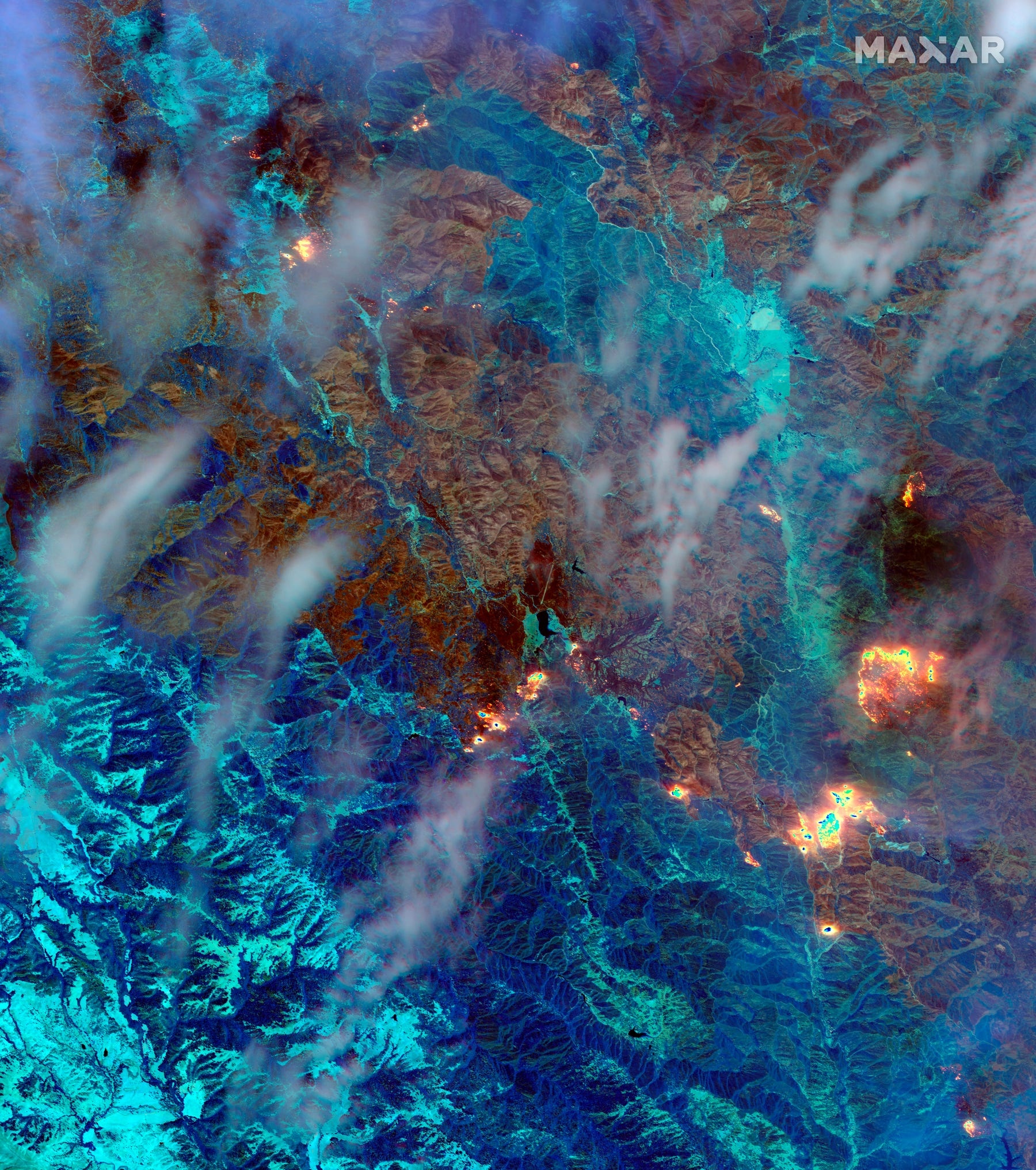 Ảnh cháy rừng California chụp từ trạm vũ trụ quốc tế ISS ảnh 4 Anh chay rung California chup tu tram vu tru quoc te ISS anh 4