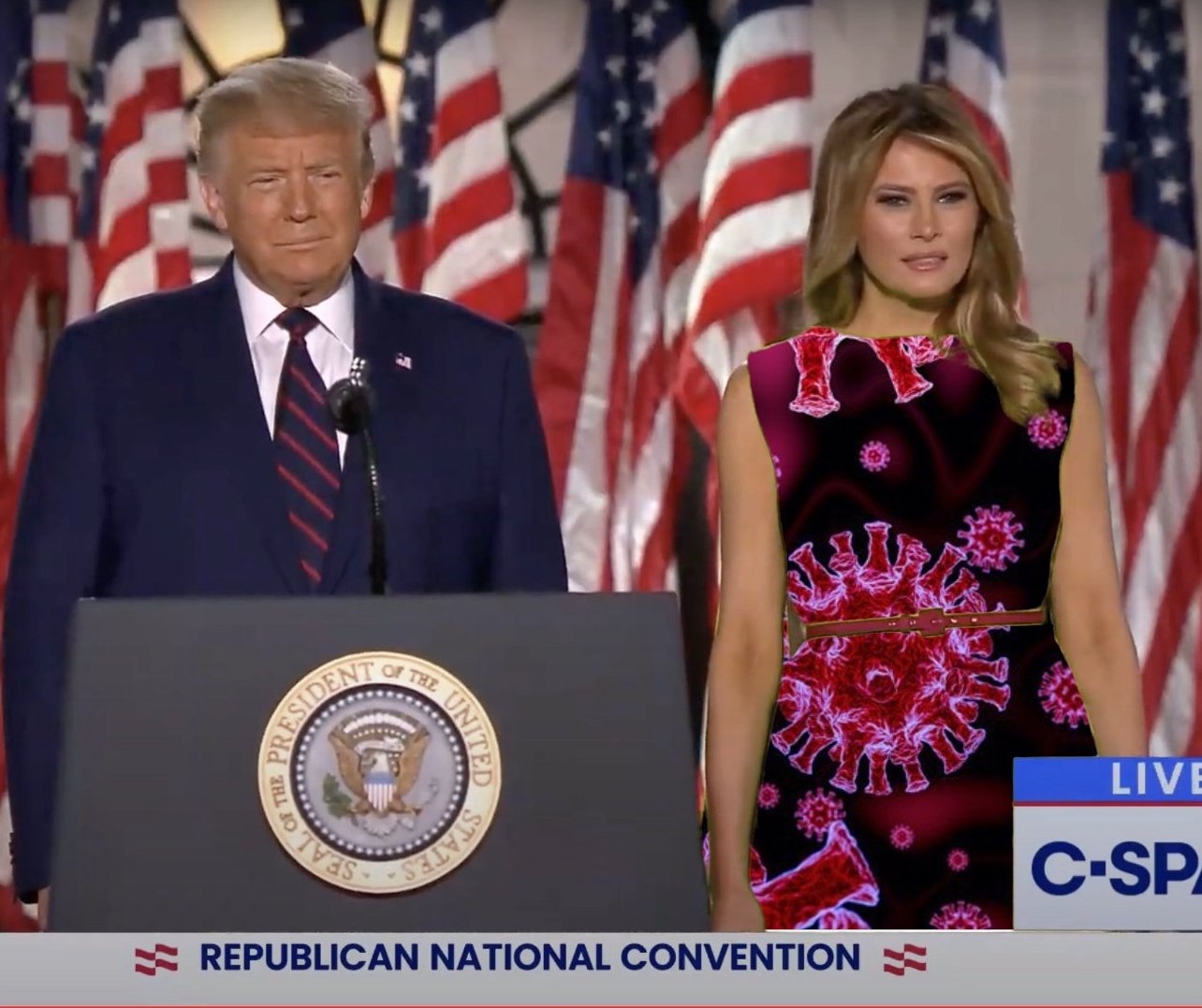 Anh che vay xanh la cua de nhat phu nhan Melania Trump anh 5