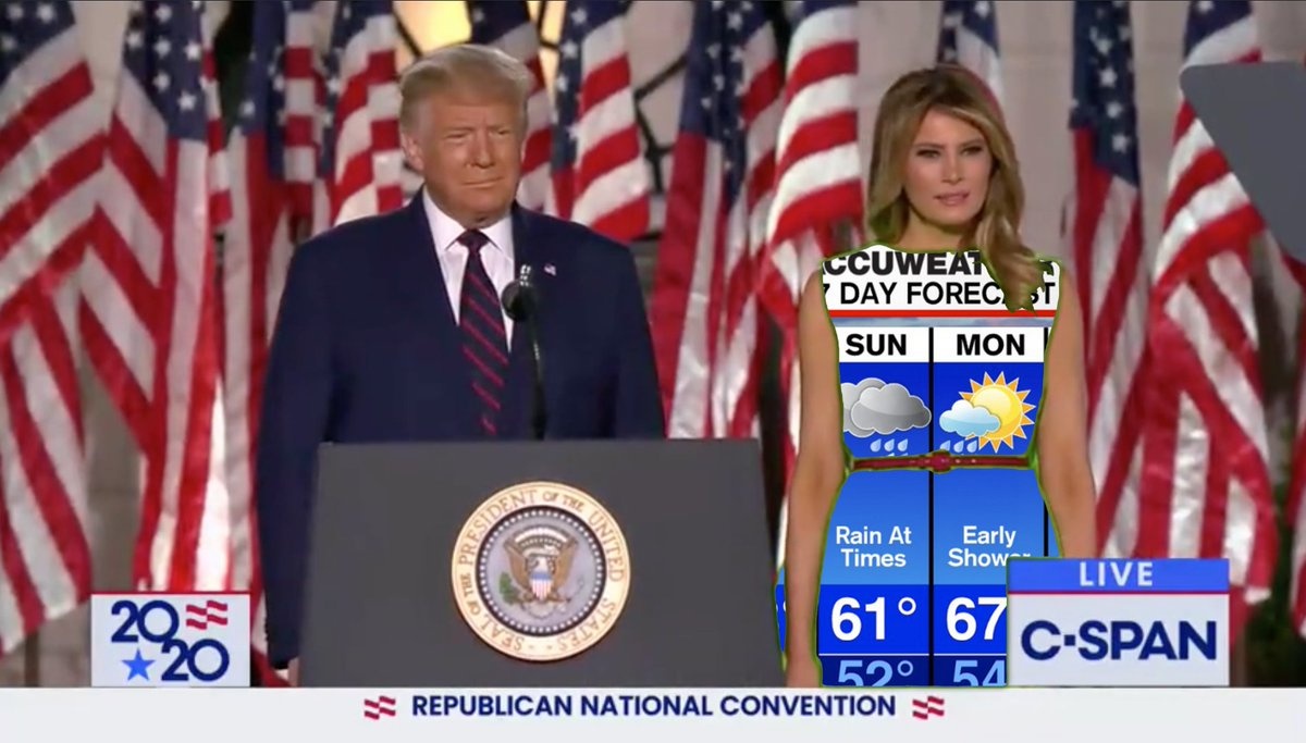 Anh che vay xanh la cua de nhat phu nhan Melania Trump anh 8